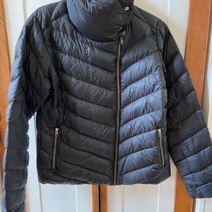 Women's Patagonia Moto-Style Black Down Jacket